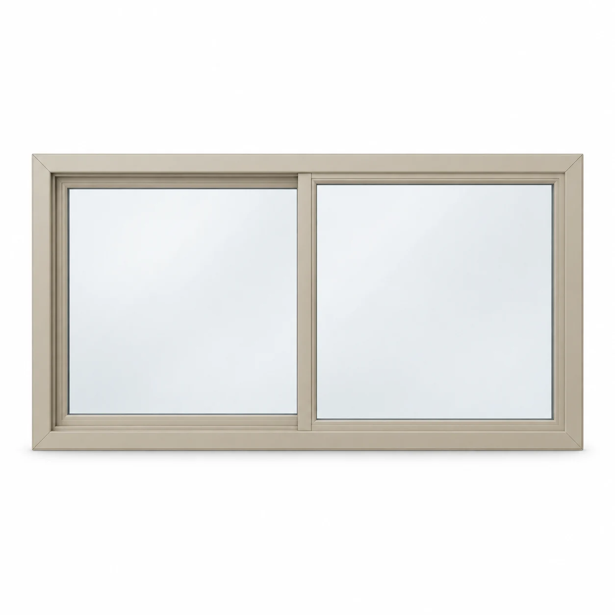 Product illustration: tan vinyl, single slider layout