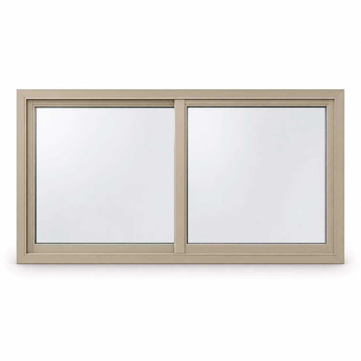 Product illustration: tan aluminum, double slider layout